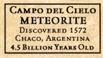 Campo del Cielo meteorite